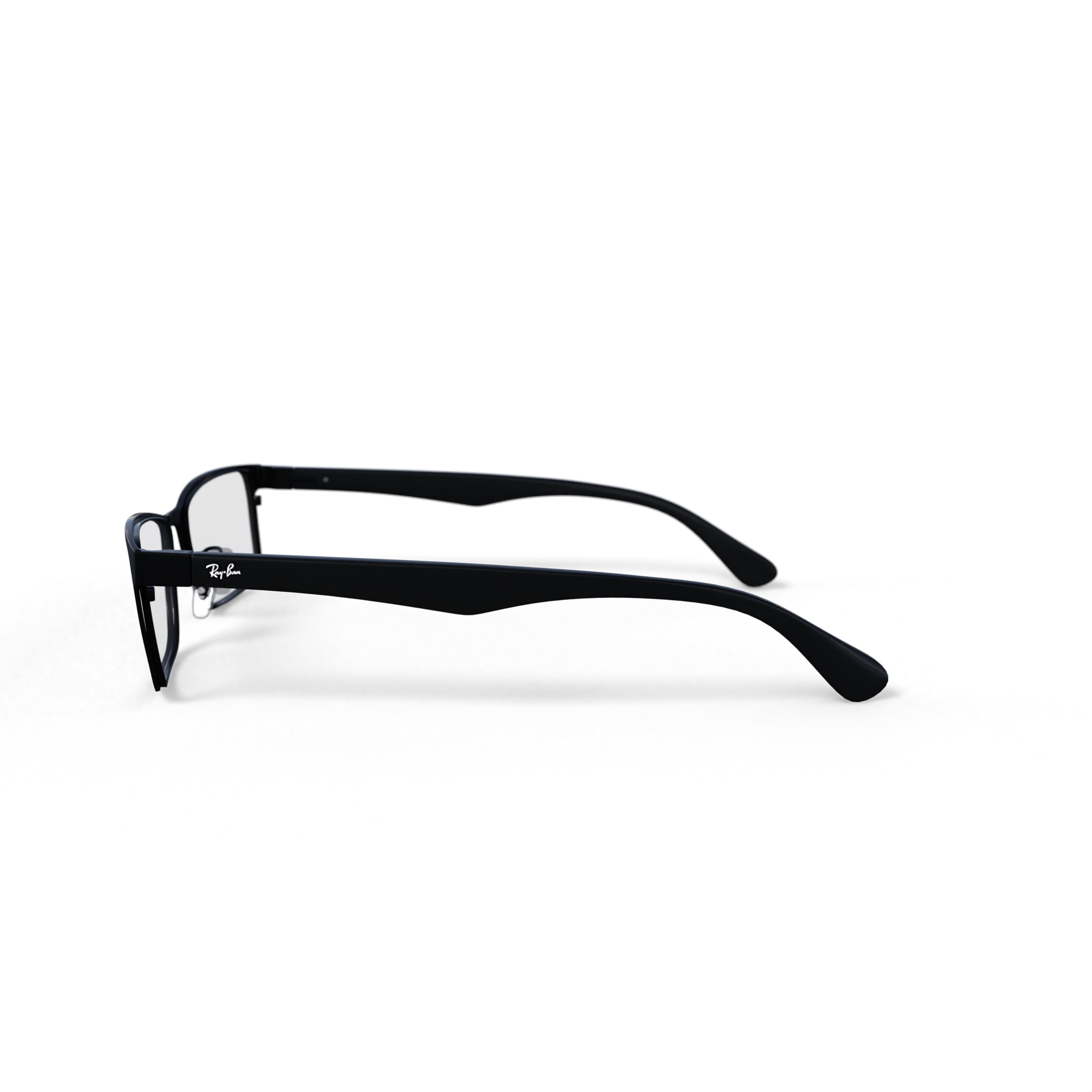 Ray-Ban Unisex Size 55 Rectangular RB6238 Optics Prescription Eyeglasses with Case, Black/Demo Lens