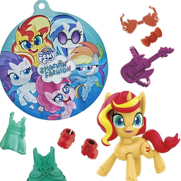 My Little Pony Poppin Pony Smashin' Fashion Sunset Shimmer Play Set 3" Poseable Figure with Fashion Accessories and Surprise Toy Unboxing!