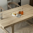 thumbnail image 4 of KULAGAGA Kitchen Dining Table for 6-8 People, Rectangular Meeting Table, 86.8"W x 47.2"D, Oak, 4 of 9