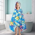 thumbnail image 6 of Pioneer Flower Floral Print Pattern Hooded Bath Towel，60"x35" for Ages 3 To 12 Kids, Quick Dry Lightweight Soft Microfiber Hood Beach Towel Cover Up for Kids, 6 of 7