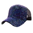 thumbnail image 3 of Women's Embroidered Flower Denim Baseball Cap, Rhinestone Decorated Mesh Breathable Summer Fashion Hat with Adjustable Fit for Casual Wear, 3 of 3