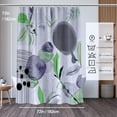 thumbnail image 5 of Gorgeous Boho Shower Curtain, Abstract Mid Century Shower Curtain Set Green Leaves Bath Curain Modern Minimalist Bathroom Decor Watercolor Grey Shower Curtains with Hooks, 72" x 72, 5 of 6