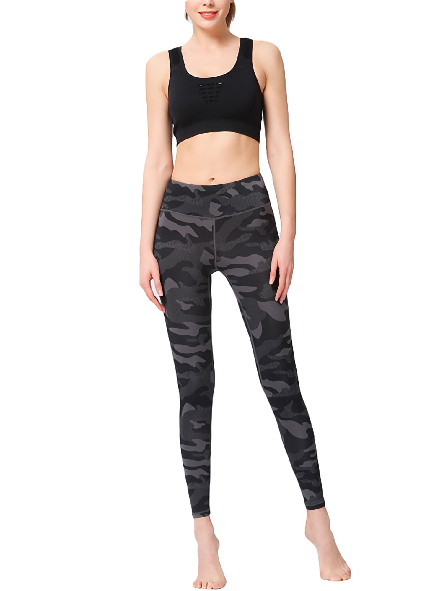 Women Capri Cropped Leggings Yoga Pants for Gym Fitness Workout Wear S M L XL