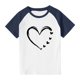 thumbnail image 3 of Blusas y camisas de manga corta con cuello redondo para niños y niñas, blusa de manga corta con estampado de cuello redondo, 3 of 7