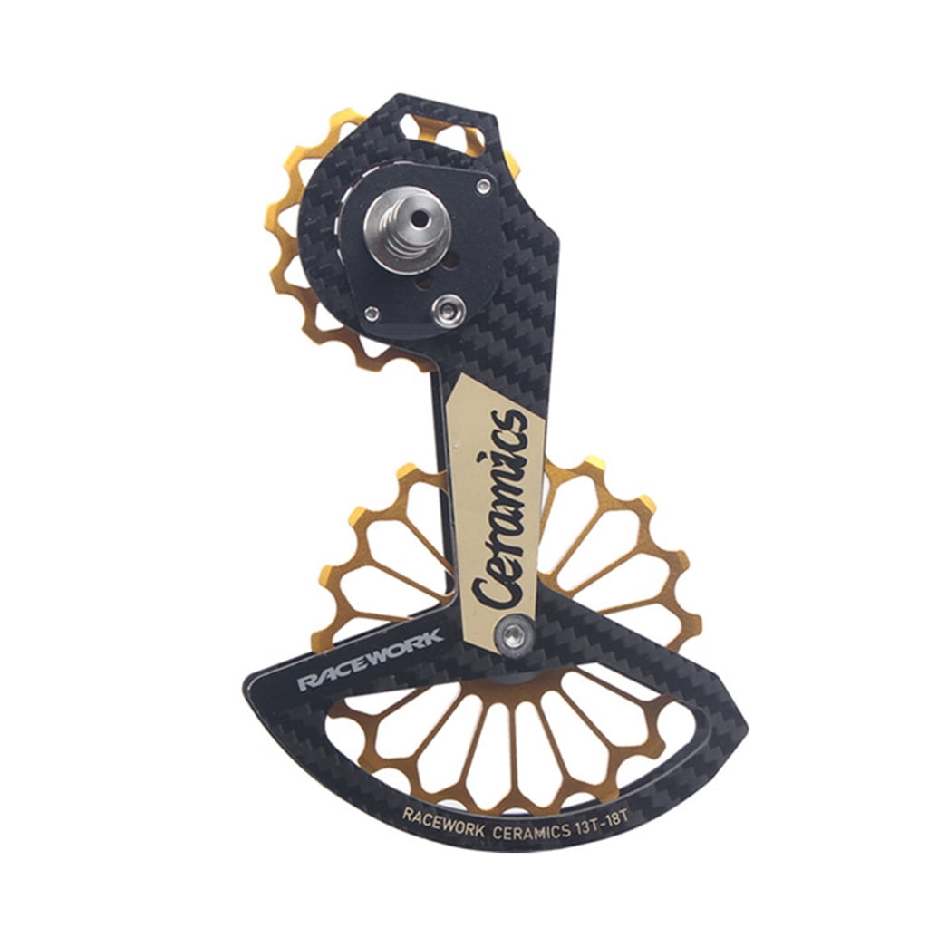 Bike Derailleur Pulley Wheel System Carbon Fibers Cage AluminumAlloy