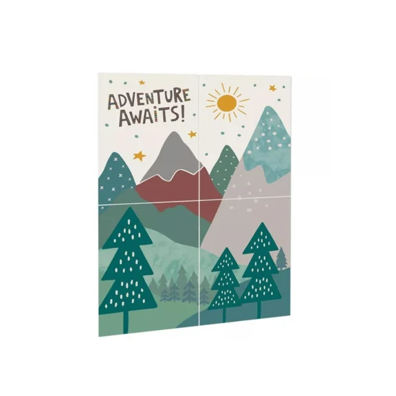 Wilderness Scene Setter Backdrop 59" X 65" Plastic Camp Out Party Decorations