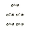 thumbnail image 3 of Transemion Round Men Cufflinks Cuff Button Covers 2 Suit Gift Business Pieces Men Silver 15mm Diameter 5Set, 3 of 6