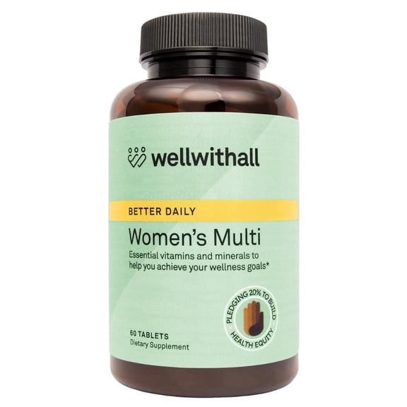 WellWithAll Women’s Multi | Essential Vitamins, Minerals & Iron | 60 Tablets