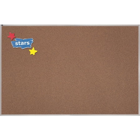 Quartet�� Premium Colored Cork Bulletin Board, 4' x 12', Aluminum Frame