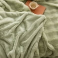 thumbnail image 5 of 140x200cm Faux Rabbit Fleece Blanket - Soft Double-Sided All-Season Solid Color Blanket, Warm Flannel Throw for Sofa, Bed & Home Use, 5 of 6
