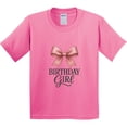 thumbnail image 3 of Inktastic Birthday Girl Pink Bow Youth T-Shirt, 3 of 5