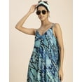 thumbnail image 5 of Moomaya Stylish Printed Rayon Sleeveless A-Line Dress - V Neck, Summer Dress, 5 of 9