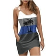 thumbnail image 2 of Horkkom Beach Dresses for Women Casual Summer Dresses Spaghetti Strap Elastic Waist Mini Sundresses M, 2 of 6