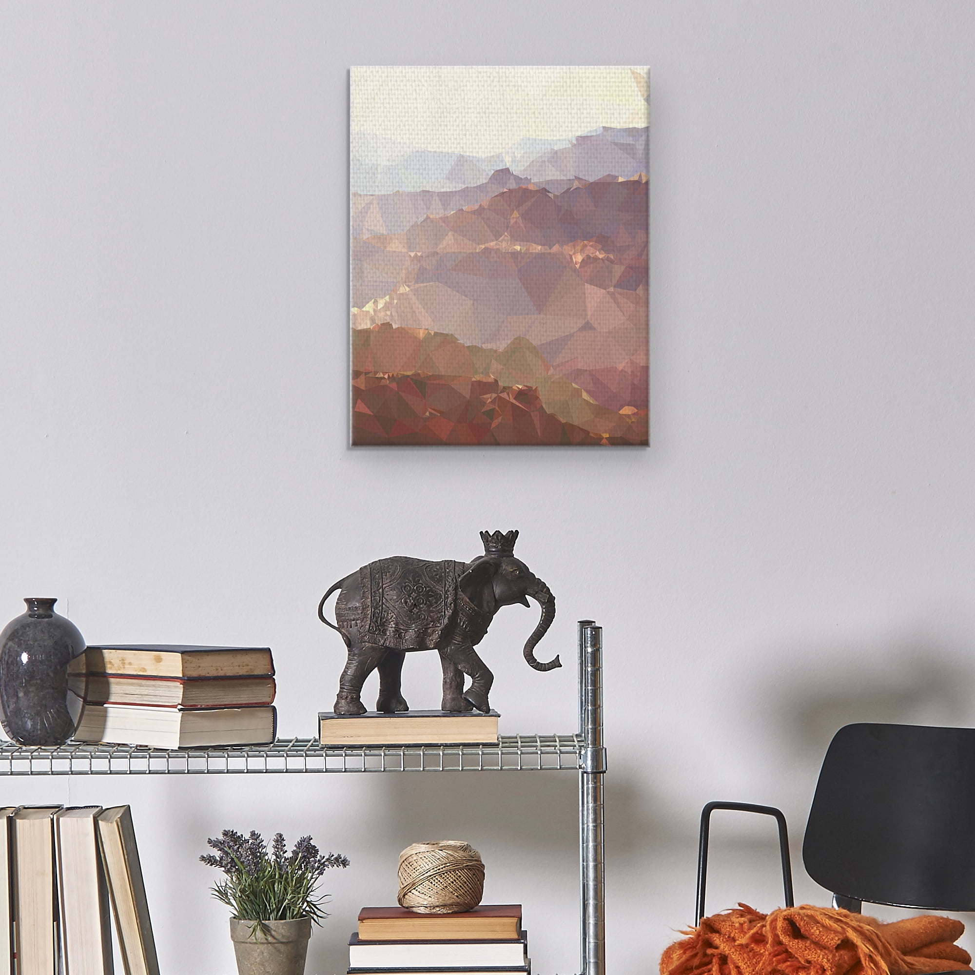 Masterpiece Art Gallery Faceted Desert 2 Geometric Layers By Studio Arts Canvas Art Print 22" x 28"