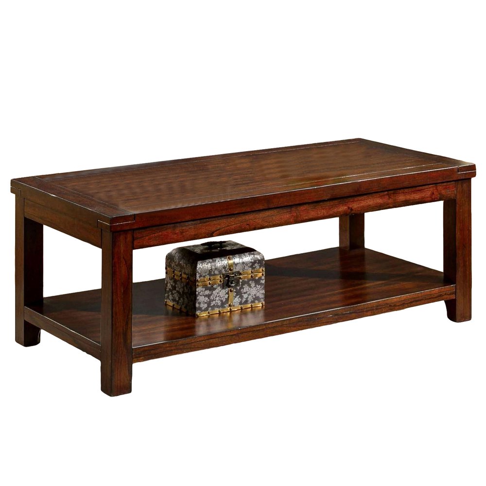 Wooden Coffee Table in Dark Cherry Finish