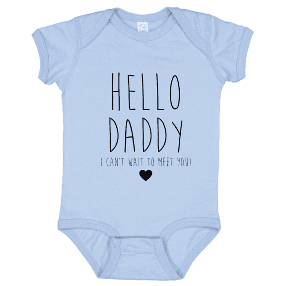 Baby Onesie Hub Unisex Infant Hello Daddy Bodysuit, Blue, Newborn, 1-Piece