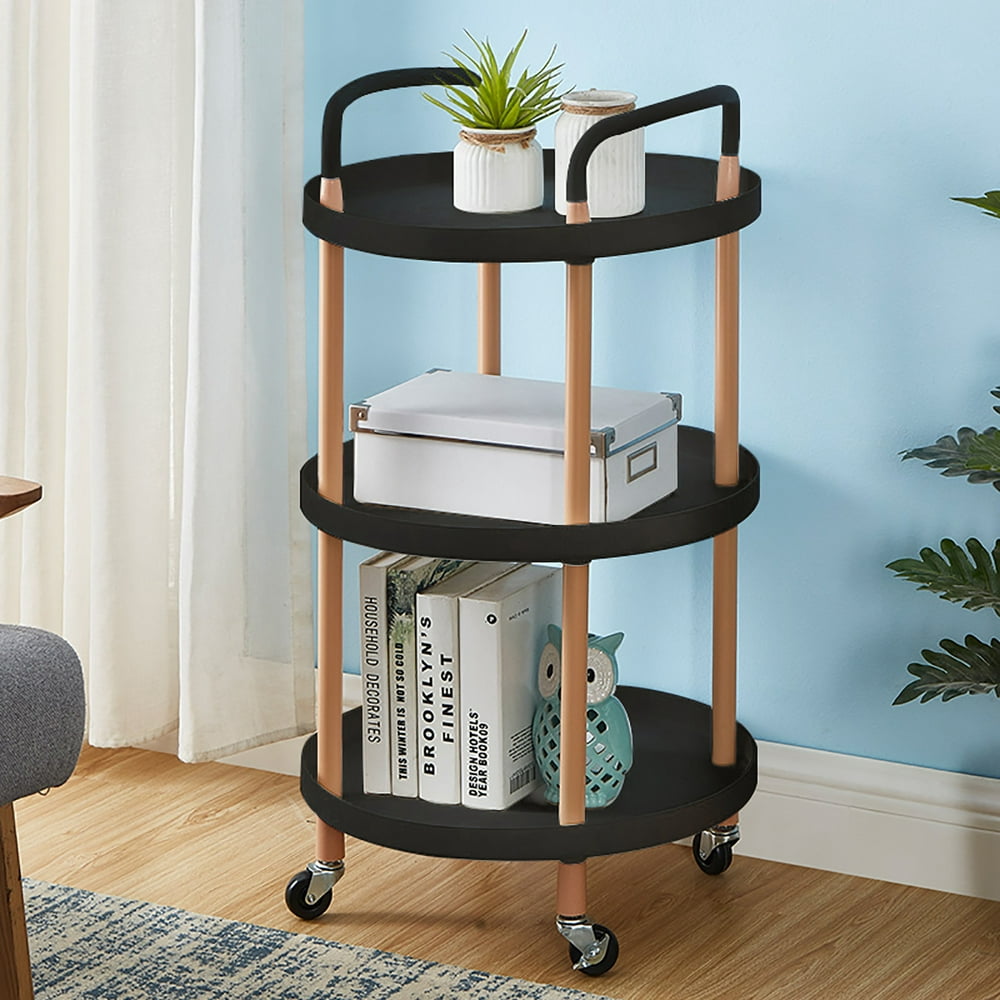 3Tier Rolling Carts with Wheels Storage Cart Makeup Cart