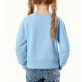 thumbnail image 3 of Mgmyaa Girls Long Sleeve Sweatshirt Pullover Solid Sporty Relaxed Fit Tops 5-15 Years, 3 of 6