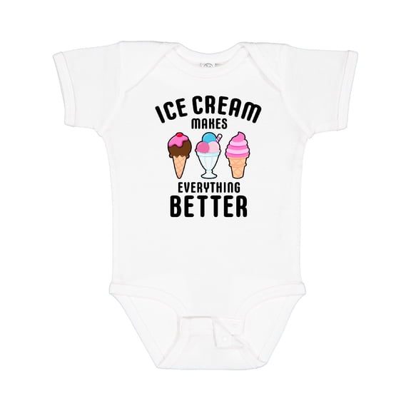 Inktastic Ice Cream Makes Everything Better Boys or Girls Baby Bodysuit