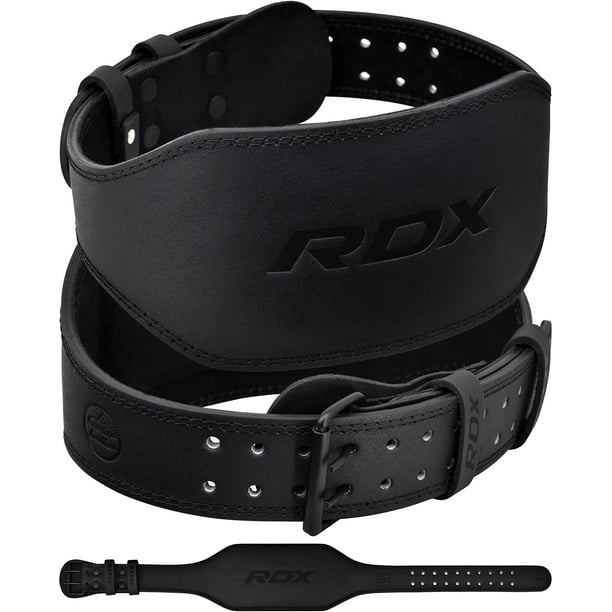 Cinturón de levantamiento de pesas RDX Gym Fitness de piel de vacuno 4 6