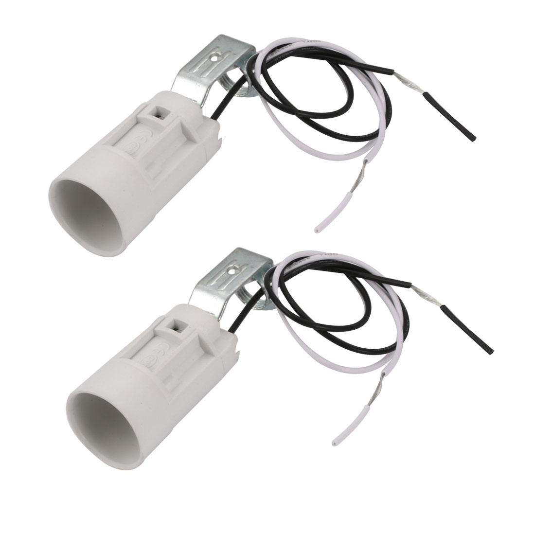 2pcs White 65mm Height Wall Lamp Pendant Light Holder E14 Lamp Socket w