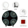thumbnail image 4 of Salouo Mandala Pattern Bone China Decorative Plate,Holiday Decor Decorative Ceramic Plates with Stand Elegant Home DéCor for Hallway/Living Room/Bedroom-7in, 4 of 6
