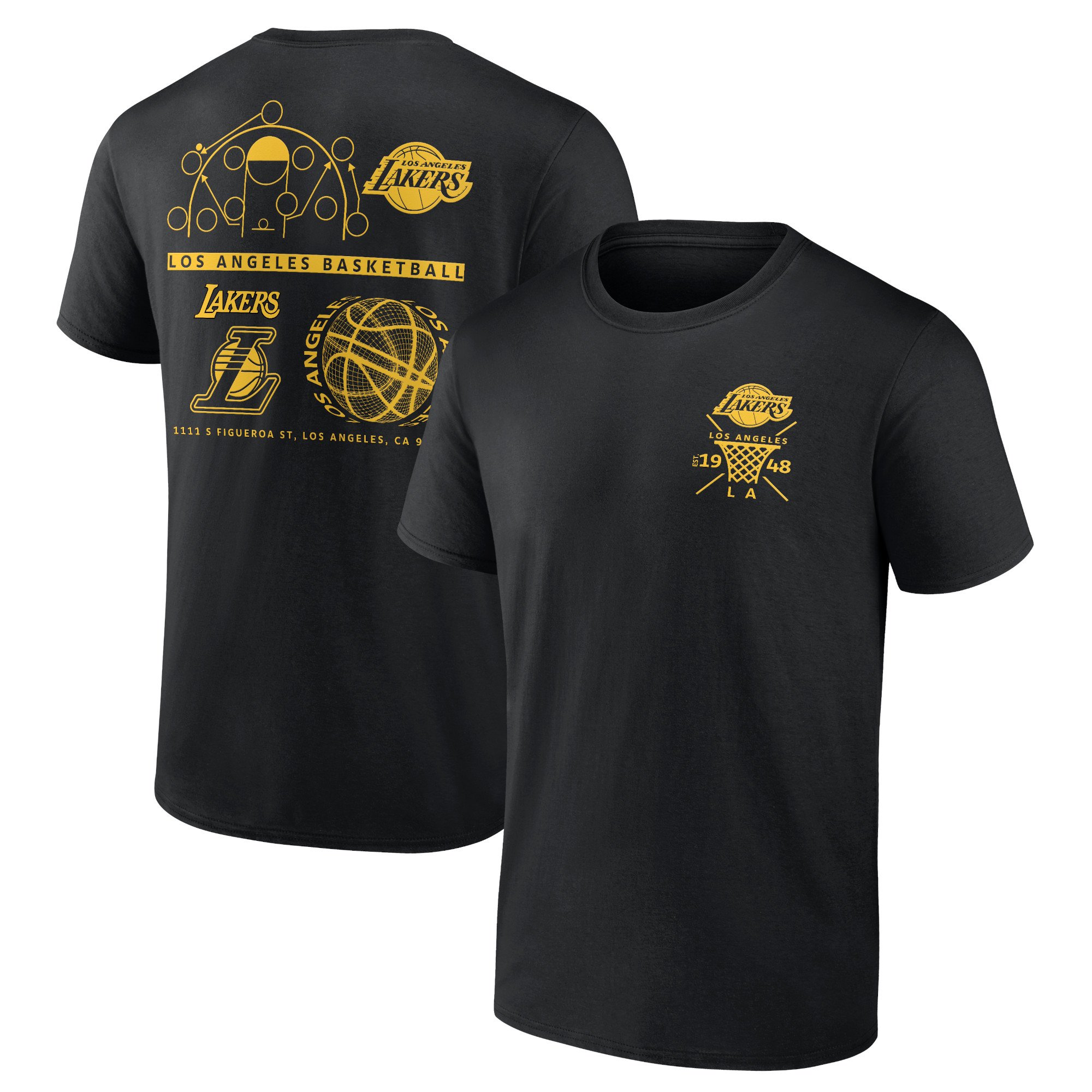 Men's Black Los Angeles Lakers Street Collective T-Shirt