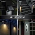 thumbnail image 4 of Classy Caps Black Aluminum Solar Deck and Wall Light Set of 2, 4 of 8