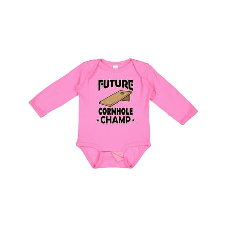 

Inktastic Future Cornhole Player Gift Baby Boy or Baby Girl Long Sleeve Bodysuit