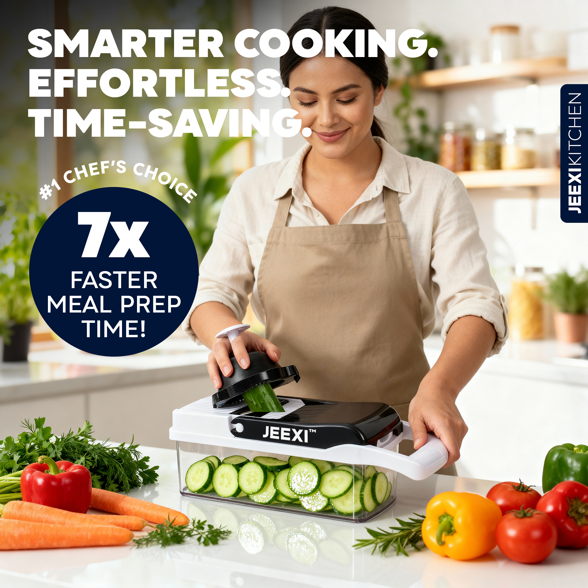 JEEXI Pro Vegetable Chopper, 12-in-1 with 11 Blades photo 5