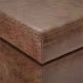 thumbnail image 6 of Trent Home Faux Leather Storage Ottoman Bench in Distressed Umber Brown, 6 of 9