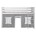 thumbnail image 4 of Max & Lily Loft Bed, Low Solid Wood Twin Loft Bunk Beds for Kids with Ladder and Curtain, 4 of 12