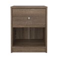 thumbnail image 3 of Tvilum Studio 1 Drawer and 1 Shelf Bedroom Nightstand for Adults, Truffle, 3 of 14