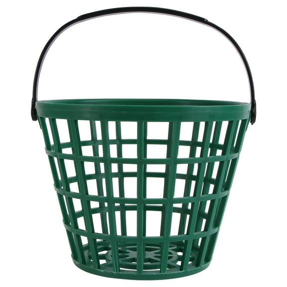 Unbranded Golf Ball Basket Container with Handle for Ball Storage Green Color Can Hold 50pcs