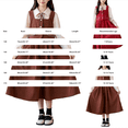 thumbnail image 3 of LIJCC Robe Salopette en Velours Côtelé d'Automne Tendance Décontractée Mignonne à Volants Col Peter Pan Manches Longues Robes Smockées Bretelle Ajustable Ligne A Évasée Tablier Midi Robe Chasuble, 3 of 7
