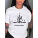 thumbnail image 2 of 1pc Women'S Casual Crew Neck T-Shirt with Geometric Anchor Pattern - Polyester Knit Fabric, Medium Stretch, All-Season Comfort, Fashionable Short Sleeve Top, 2 of 8