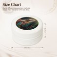thumbnail image 2 of Yiaed Realistic Colorful Chameleon Print Travel Jewelry Case Bridesmaid Gift Boxes Jewelry Travel Organizer Small Round Jewelry Box Mini Storage-White, 2 of 7