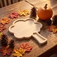 thumbnail image 5 of Multi-shape Partitioned Wooden Serving Tray, Compartmentalized Snack Charcuterie Board, Decorative Food Platter for Family Gathering & Seasonal Entertaining, 5 of 6