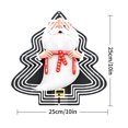 thumbnail image 4 of Stylish Metal Hanging Christmas Tree Wind Spinner - Festive Red & White Patterns Modern Design for Yard & Garden Decor, 4 of 4