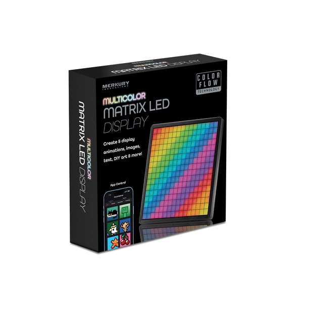 Merkury Innovations LED Matrix Pixel Night Light Display with New