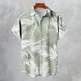 thumbnail image 2 of DDAPJ pyju Big and Tall Casual Shirts for Men Short Sleeve Hawaiian Beach Button Down Shirt Tropical Print Summer Vacation Tops Flash Deals Today Green XXXXL, 2 of 4