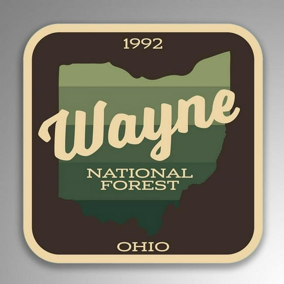 Wayne National Forest Decal Sticker | 4-Inches By 4-Inches | Vinyl Sticker | UV Protective Laminate | SP099