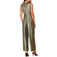 thumbnail image 3 of Allegra K Metallic Jumpsuit for Women's V Neck Sleeveless Party Glitter Overall, 3 of 5