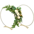 thumbnail image 3 of 10Pcs Metal Curved Base Floral Hoop Centerpiece for Table, Metal Gold Wreath Rings with Stands for Table Decorations, 3 of 4
