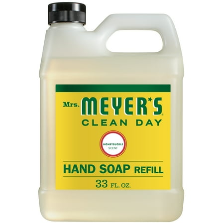 (2 pack) Mrs. Meyer´s Clean Day Hand Soap Refill, Honeysuckle, 33 (Best Smelling Mrs Meyers Hand Soap)