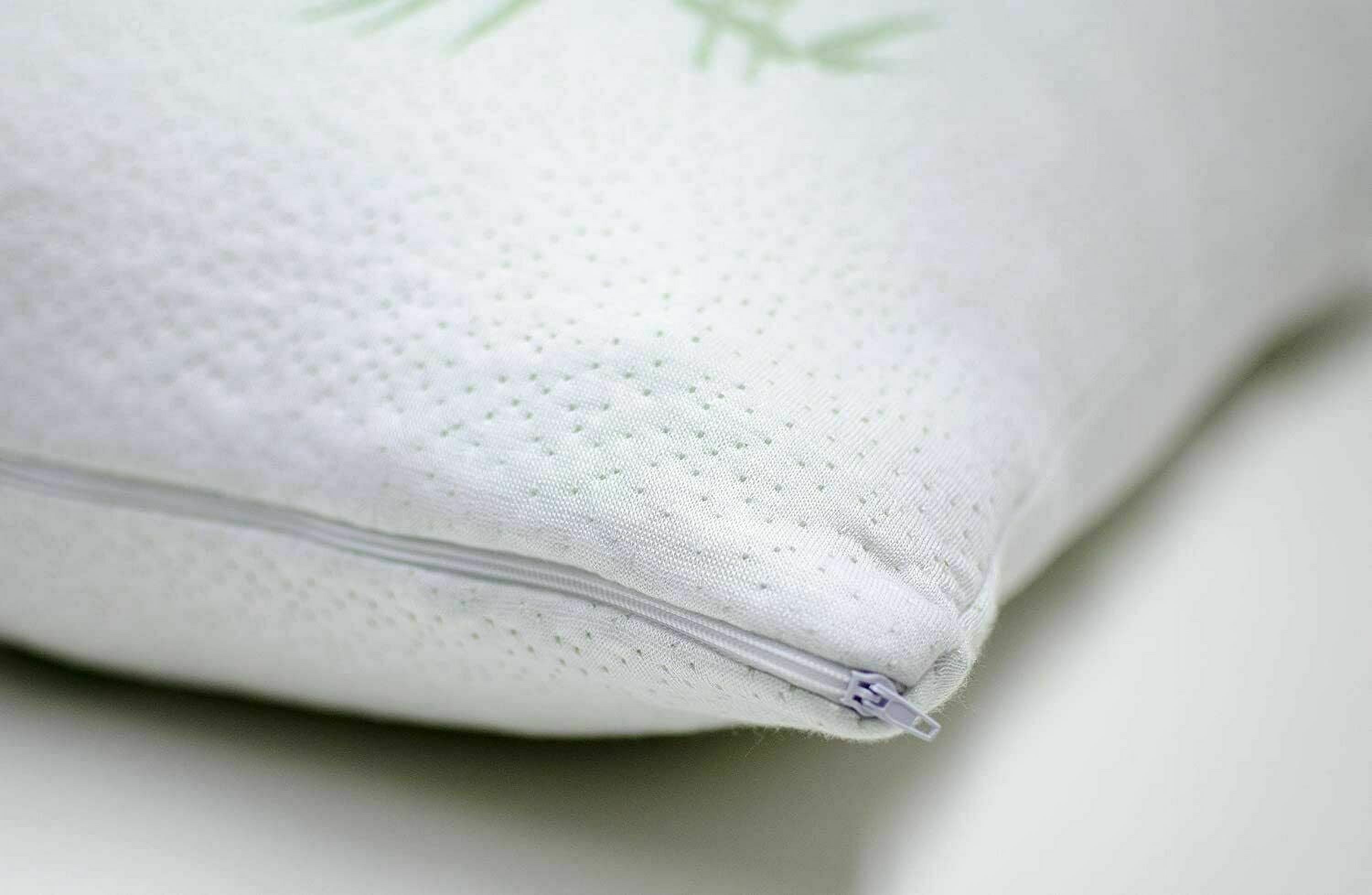 Kashi Home Bamboo Memory Foam Pillow, Hypo-Allergenic Removable Bamboo Cover, King Size -36"x19"