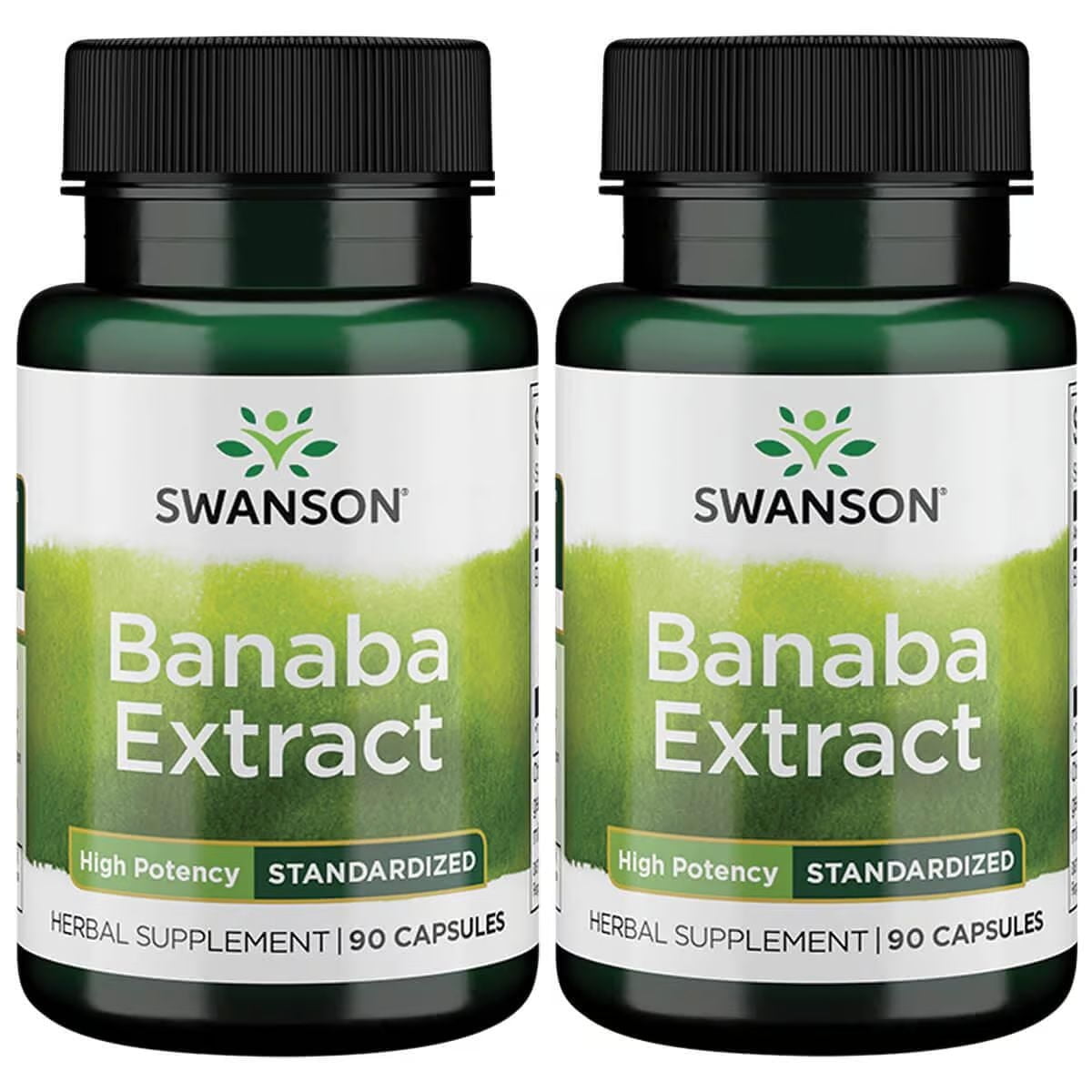 Swanson High Potency Banaba Extract - Herbal Supplement to Hep Maintain Healthy Blood Glucose Levels - Supporting Daily Health Maintece - (90 Capsules, 60mg Each) (2 Pack)