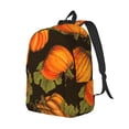 thumbnail image 2 of Balery Orange Pumpkin Vintage Canvas Backpack for Men and Women - Large Capacity, Durable Travel Laptop Bag for School, Work, Hiking, and Outdoor Activities, 2 of 7