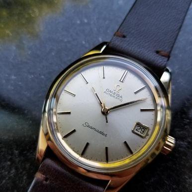 Omega Seamaster Vintage 1970s Gold Capped Swiss 35mm Mens Original Watch