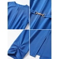 thumbnail image 5 of DARING DIVA Women's Outfit A-Line Keyhole Neck Spring Classy Midi Dresses for Work XS Royal Blue, 5 of 7